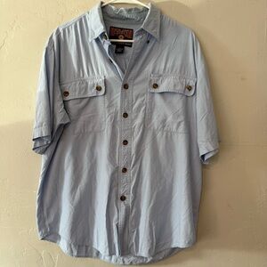 Duluth Trading Light Blue Breathable Men's Button Down Shirt